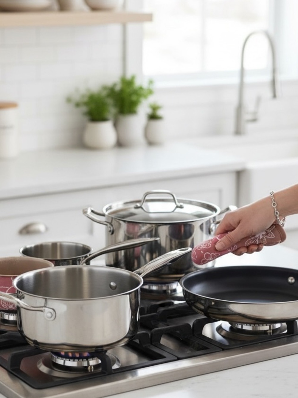 Set of Colorful Pot Handle Covers